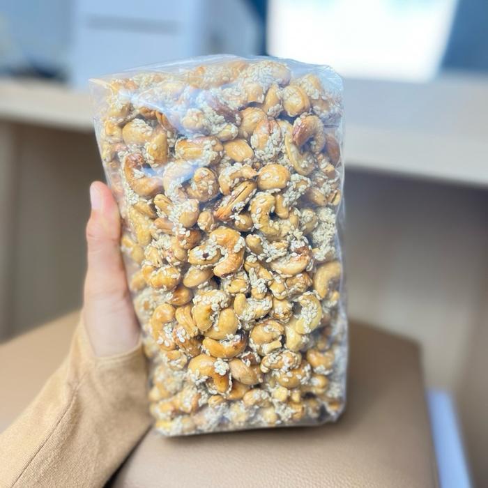 

terbaru !!! (live) kacang mete wijen madu matang goreng snacks mede ready
