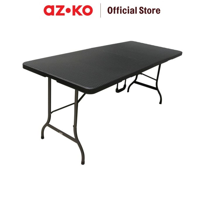 AZKO Krisbow Meja Lipat Rotan - Hitam