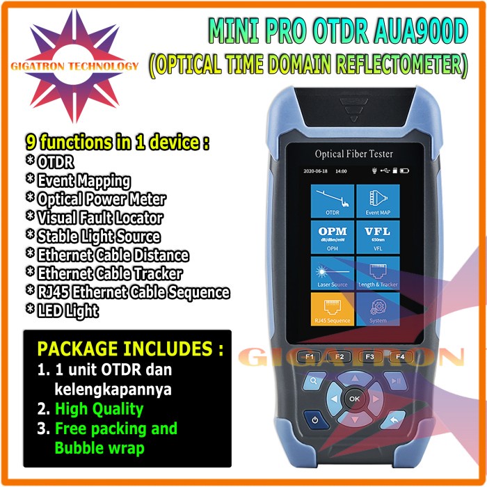 Smart Mini OTDR AUA900D VFL OPM FIber Optic Fiber Tester COMPTYCO