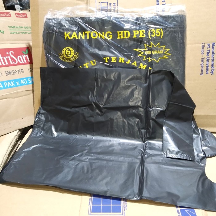 EKSLUSIF plastik hitam uk 35 kresek hitam kantong plastik plastik hitam