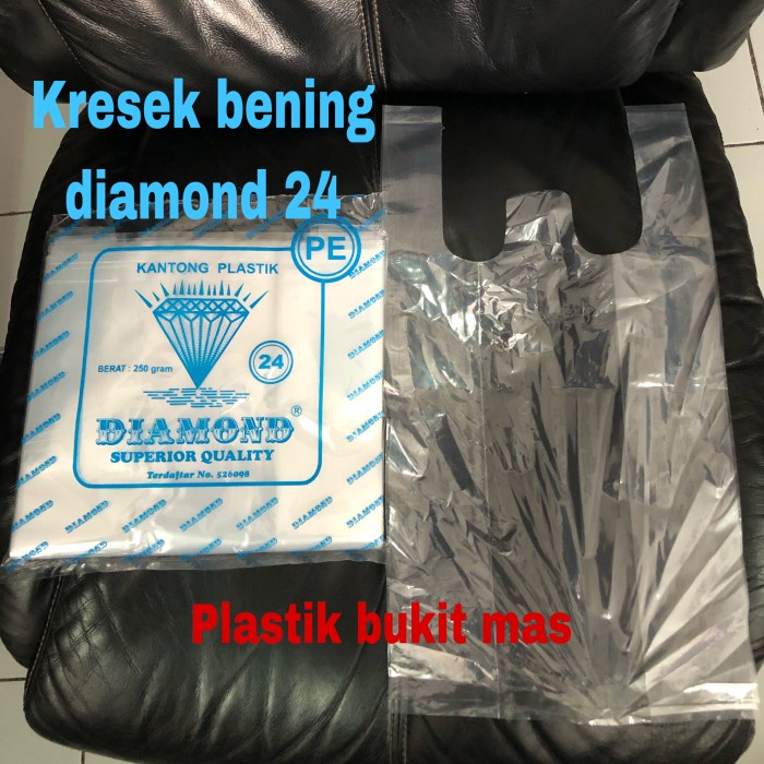 TERMURAH Kresek bening diamond 24 kantong plastik kresek pe bening diamond 24