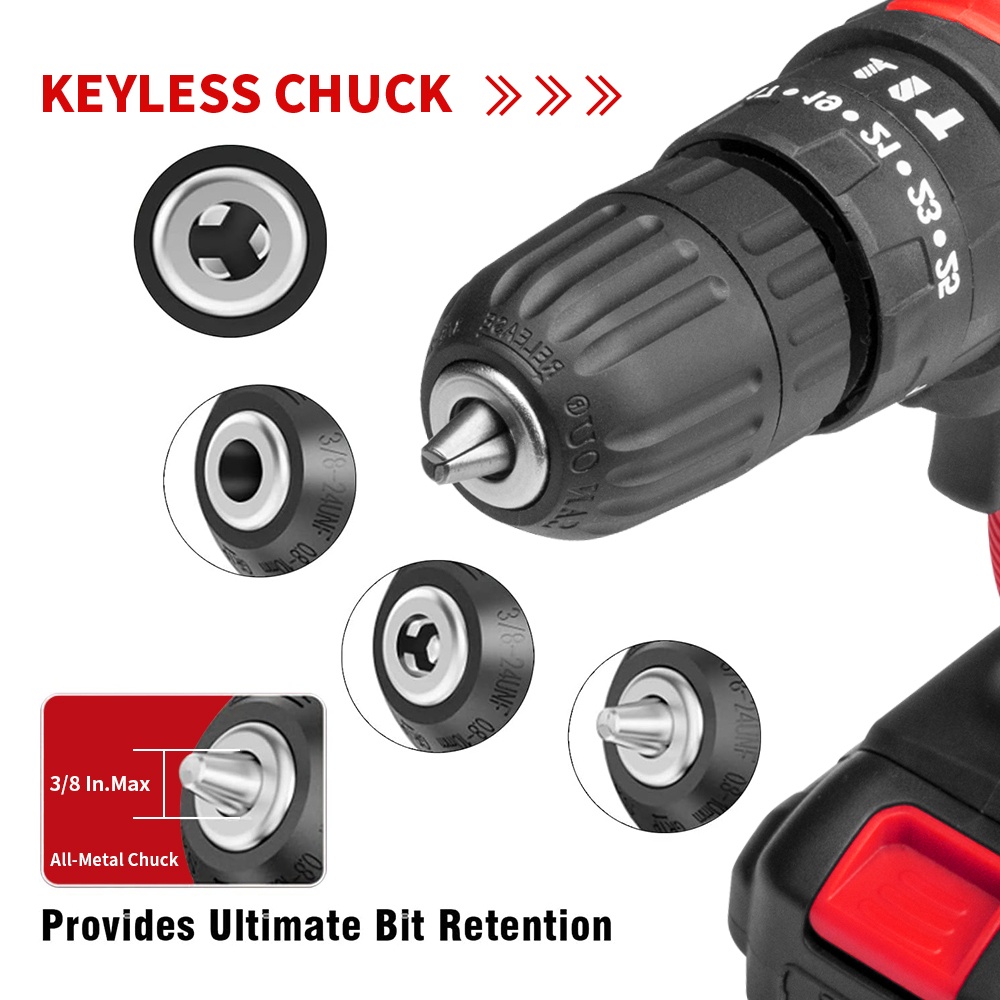 Terbatas JLD Mesin Bor Baterai 36Vf Cordless bor Mesin Bor cas murah bolak balik/Kasus/Charger -