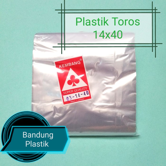 KOMPLIT Plastik Toros panjang 14x40 / 14x45 / 14x50 PP kerupuk / terompet
