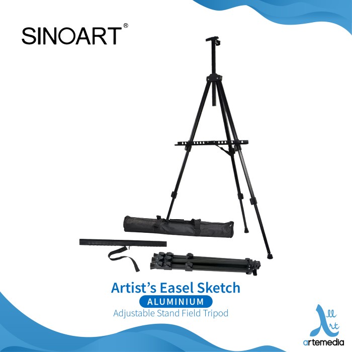 

Easel Lukis Sinoart Artists Sketch Aluminium Stand Field Tripod