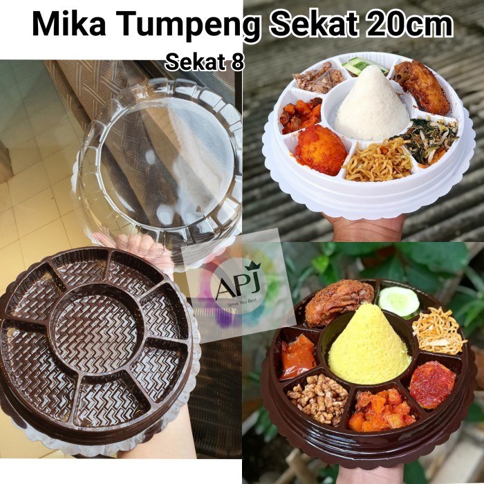 Mika Tumpeng Sekat 20cm / Mika Tumpeng Sekat 8 / CT 20 / Mika Tumpeng