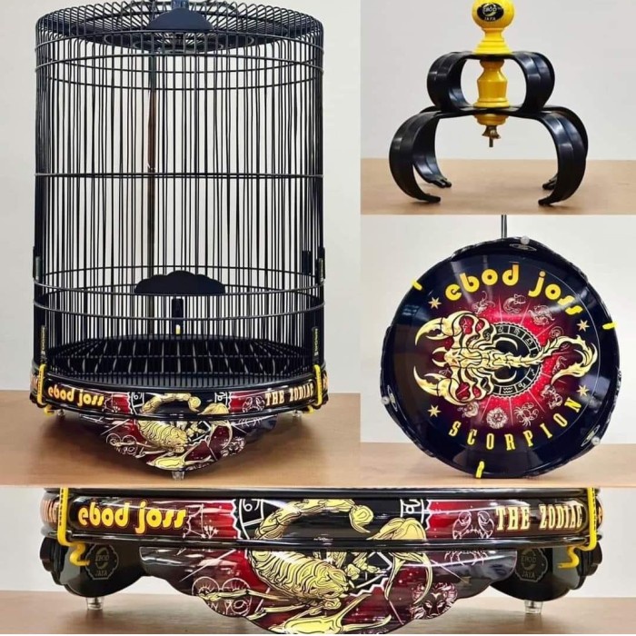 SANGKAR KANDANG MURAI EBOD JAYA EBOD JOSS SCORPION PVC DECAL NO 2
