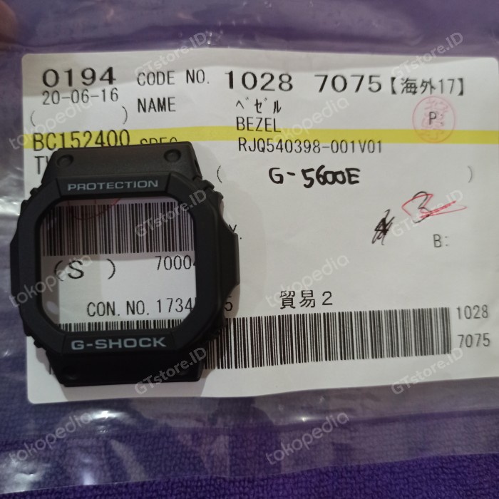 Bezel G-Shock Gshock G-5600E/Gwm5610/Glx5600/Gls5600 Original Terlaris
