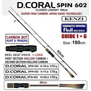 Joran Kenzi DCoral 602 Fuji Guides 6-15Lbs 8-17Lbs 10-20Lbs Spinning Pancing Promo