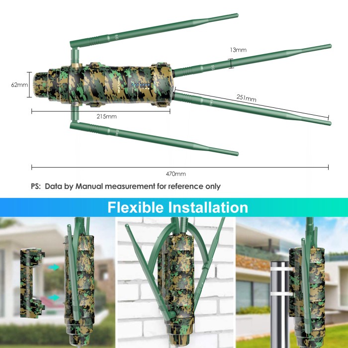 WAVLINK AC1200 Router Extender Jangkauan WiFi Tahan Air Luar Ruangan