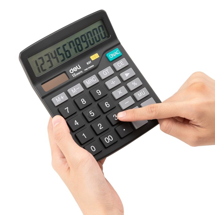 

DELI KALKULATOR DOUBLE POWER 12 DIGIT LAYAR LCD KUALITAS TINGGI W837