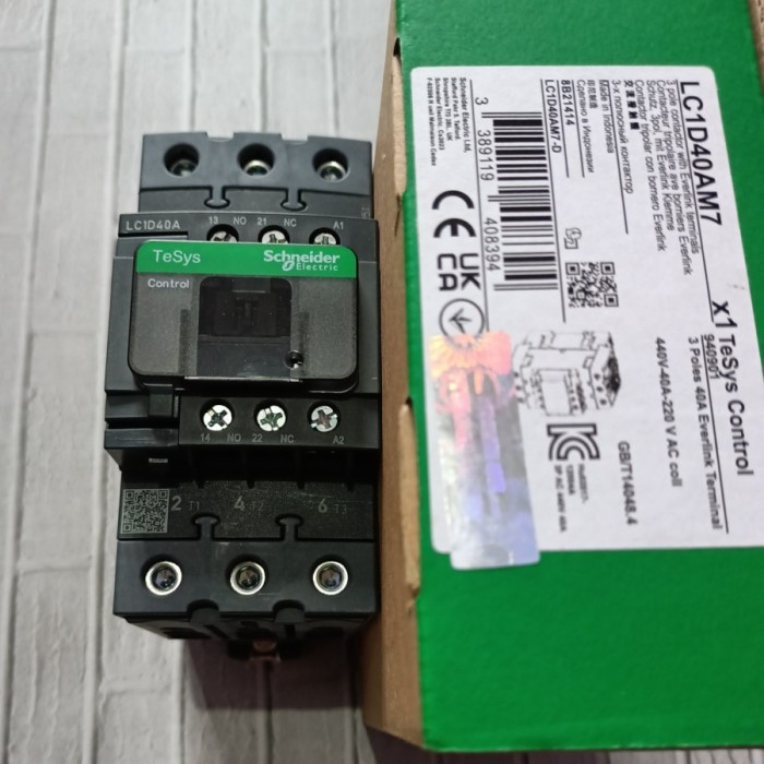 Stok Terbatas Kontaktor Lc1D40Am7 Contaktor Lc1D40A / Lc1D40Am7 220V