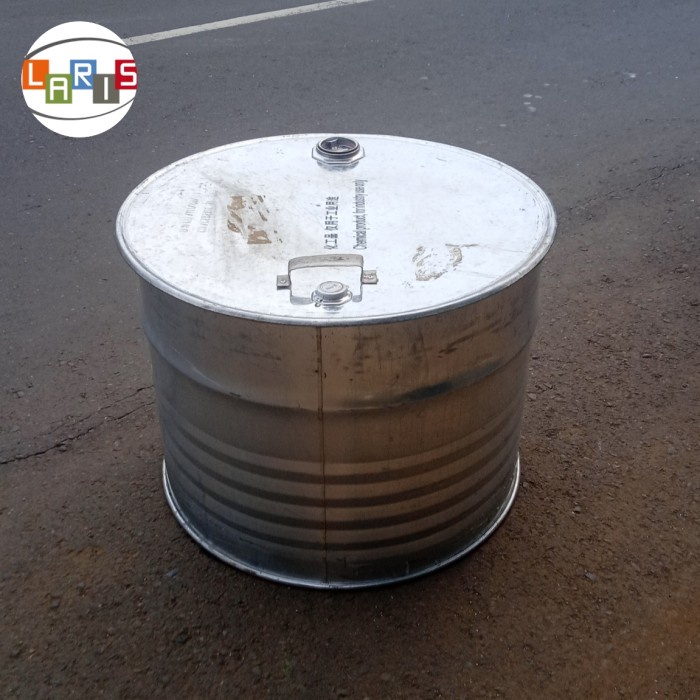PREMIUM tong sampah galvanis 100 liter/drum sepotong/tempat bakar sampah