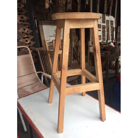PREMIUM KURSI TANGGA 70CM BANGKU TINGGI KAYU KURSI TINGGI KAYU