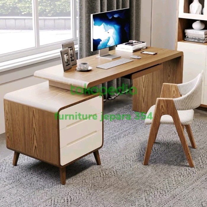 PREMIUM Meja Belajar/Meja Kerja Kayu Jati Solid