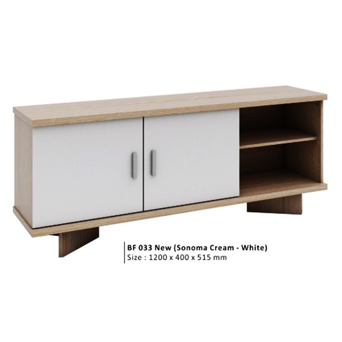 PREMIUM RAK TV MINIMALIS / MEJA TV / MEJA SERBAGUNA BF 033 RAK KAYU