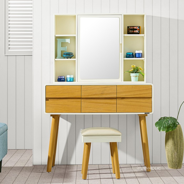 PREMIUM iFURNHOLIC Damien Console Sets II I Meja Rias Kayu Scandinavian