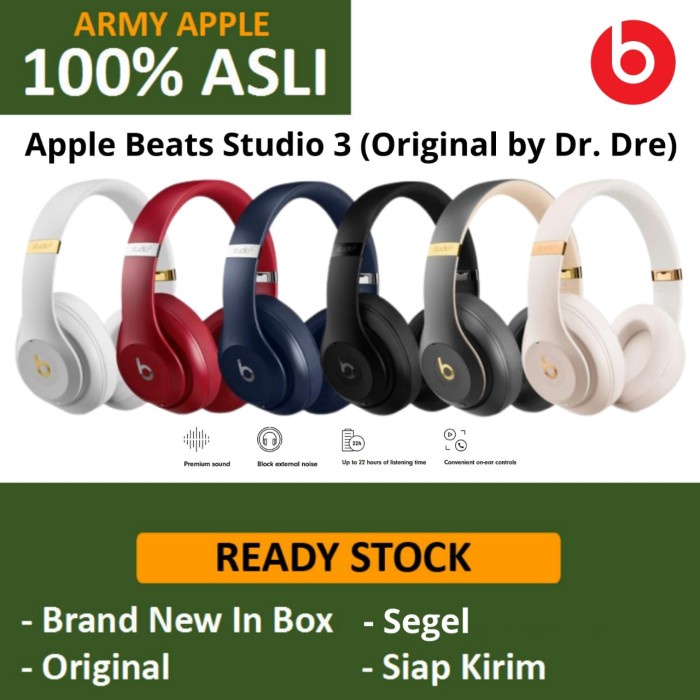 Apple Beats Studio 3 Wireless Over Ear Headphone Original by Dr. Dre