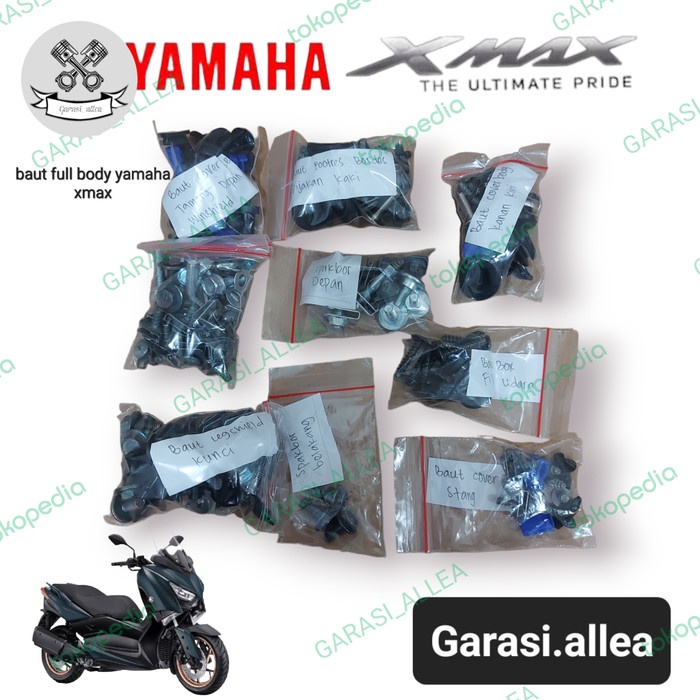 Baut full set body yamaha xmax/baut lengkap full body xmax