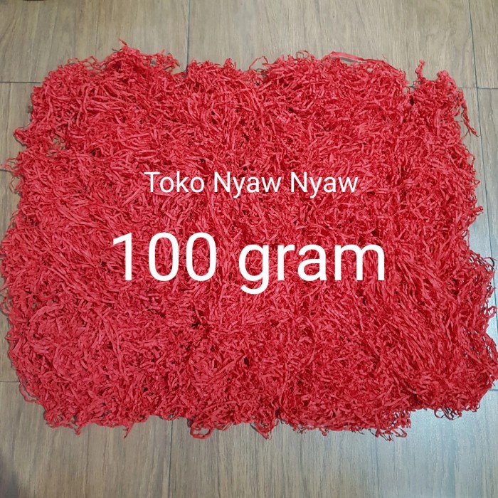 

Red Shredded Paper - Kertas Potong Warna Merah - 100 gram
