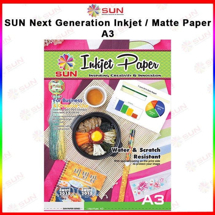 

PROMO! Kertas Inkjet A3 - SUN Next Generation Inkjet Paper A3 (Doff / Matte)