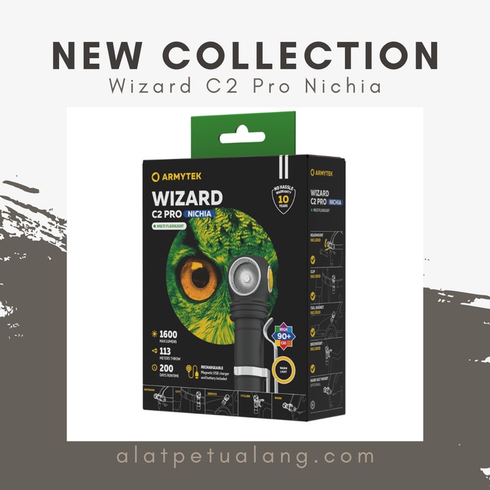 TERBARU Armytek Wizard C2 Pro Nichia High CRI max 1600 Lumen warm
