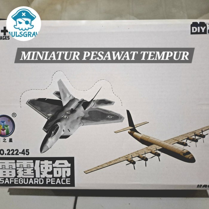 Miniatur Pesawat Tempur 4D Mainan Rakit Hobby Militer