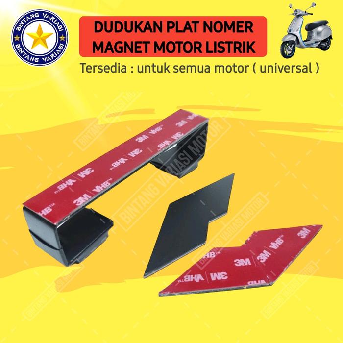 terbaru  bracket dudukan plat nomor magnet motor listrik uwinfly t3 ready