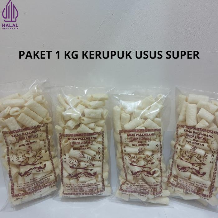 

terbaru !!! paket 1 kg kerupuk bentuk usus ikan tenggiri khas palembang ready