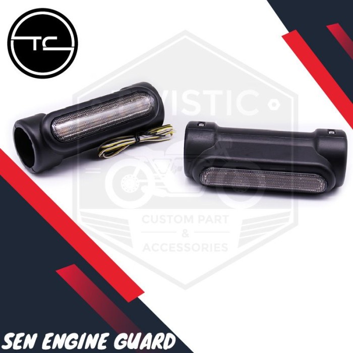 Lampu Sen Sein Flashing LED Motor Harley Bar Engine Guard Universal