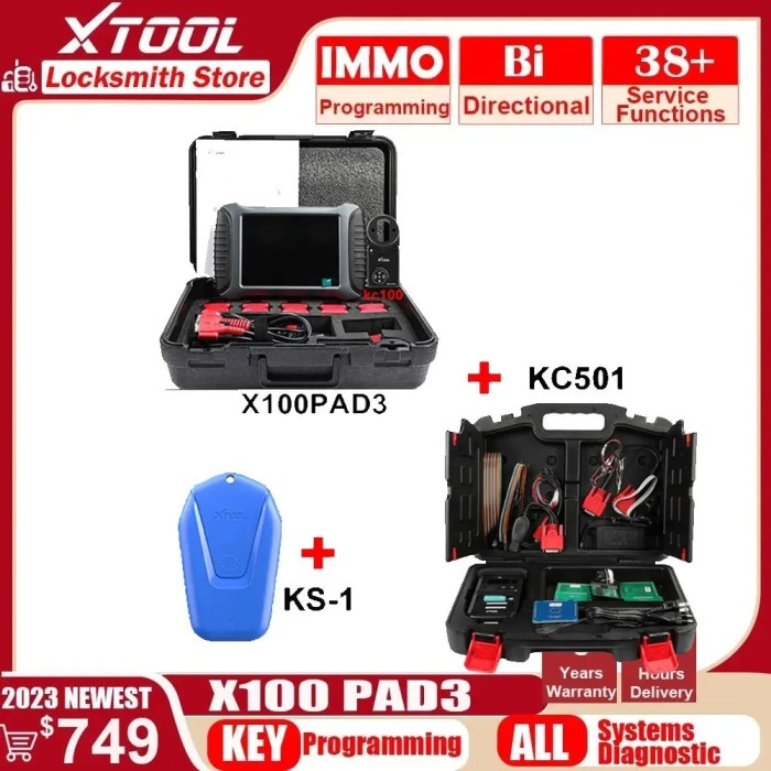 XTOOL X100 PAD3 2023 Newest Car OBD2 Key Programmer X100PAD3