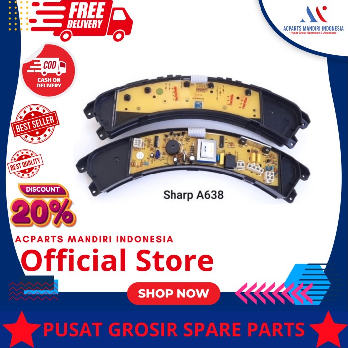 SHARP ES-N70EY / ES-N75EY modul pcb mesin cuci Top Loading