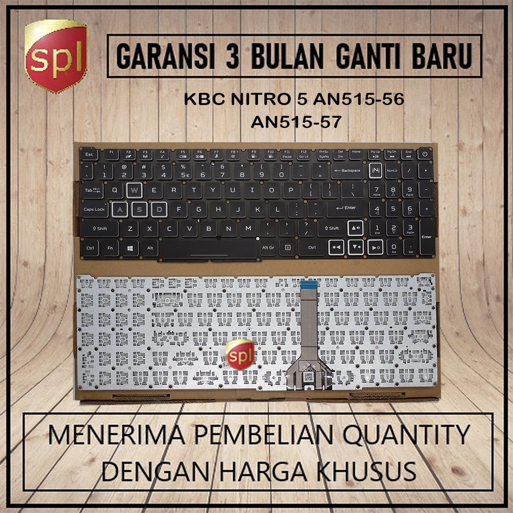 Keyboard Acer Nitro 5 an515-56 an515-57 Black