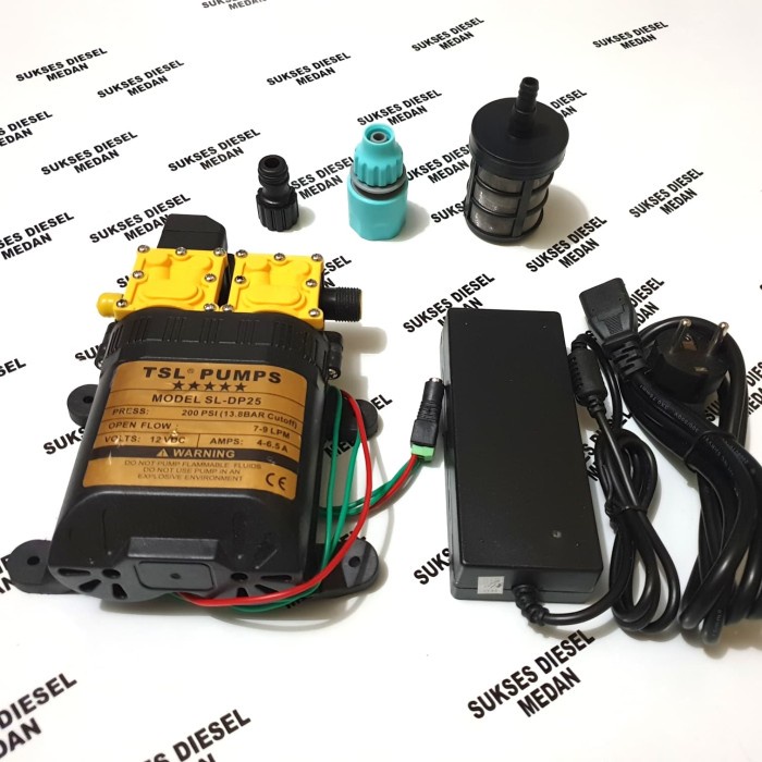 TERBARU - Doublepump Dual Pump 12 Volt 200psi Mesin Cuci Motor Mobil AC Steam