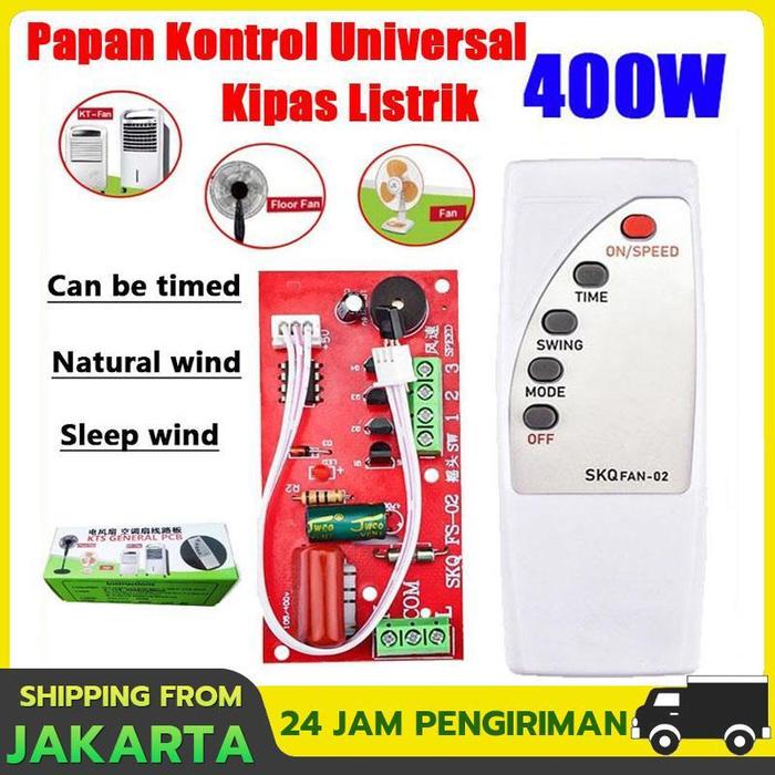 COD,Kirim Sekarang Modul + Remot universal Kipas Angin Modul Pcb Kipas Angin Yundai / Arashi /