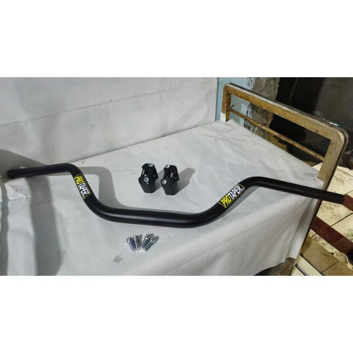 BARANG TERLARIS [CMZ Racing] Stang HIGH Protaper Fatbar Hitam Tebal 4MM Tinggi 12CM Stir Universal