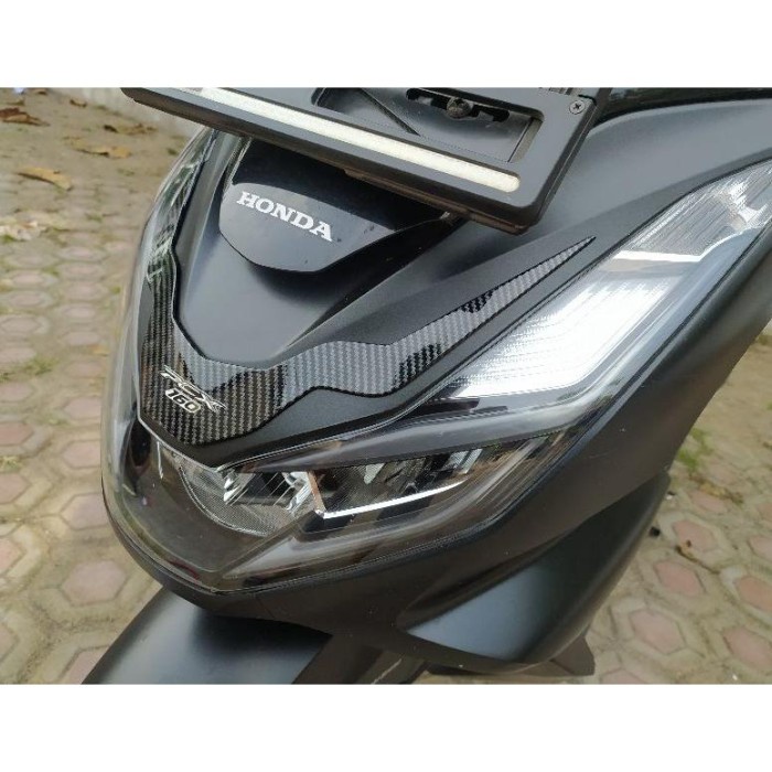 garnish PCX 160 carbon celup / garnish lampu / garnish headlamp