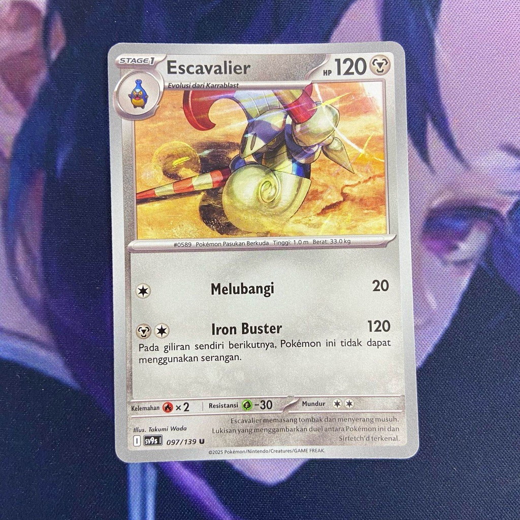 pokemon (ID) escavalier - SV9s 097/139 - U
