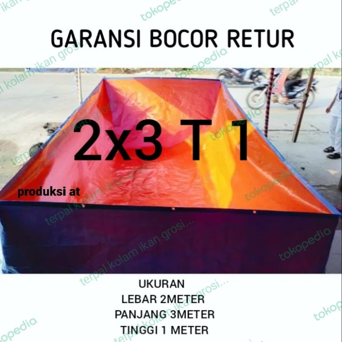 PREMIUM terpal kolam ikan 300x200x100 a3 korea terpal kolam