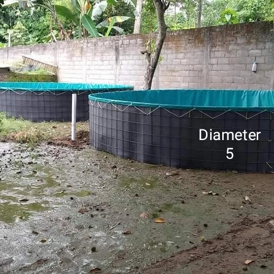 PREMIUM KBS - Kolam Bundar Fullset D5 Kolam Terpal Orchid semi karet Original