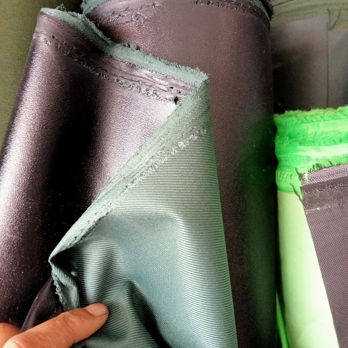 PREMIUM terpal karet nilon seve warna hitam hitam harga satu meter lari