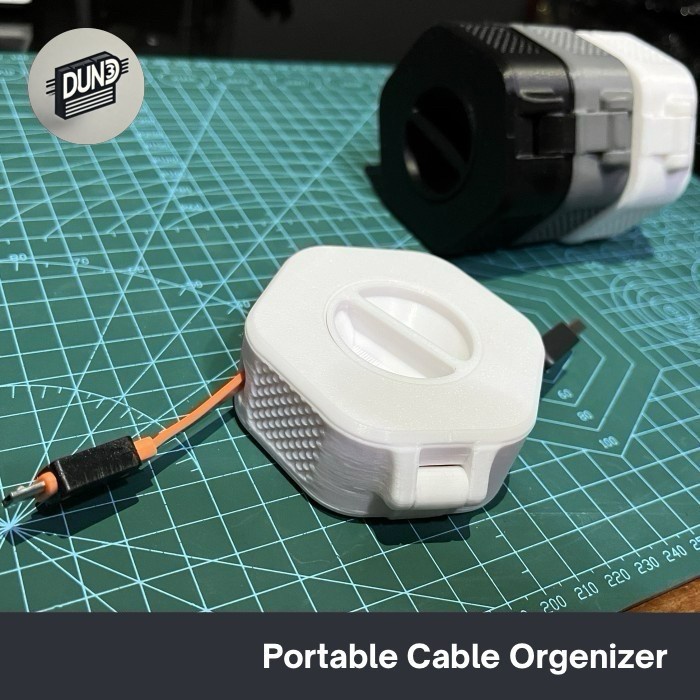 

PORTABLE CABLE ORGANIZER/WINDER 3D Printing