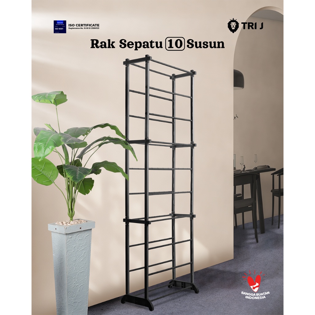 Terbatas TRI J Rak Sepatu dan Jilbab 10 Tingkat Plastik / Rak Hijab 10 Susun Amazing Shoe Rack