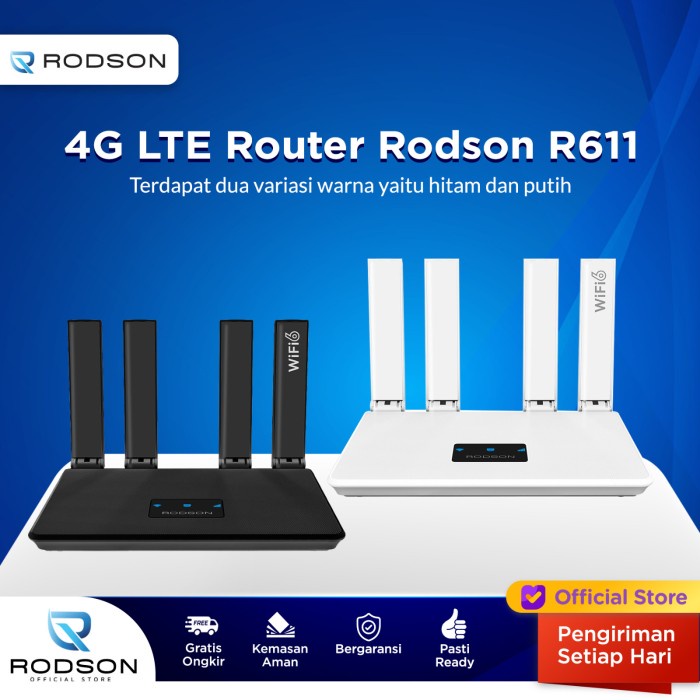 RODSON R611 4G LTE CPE Router Wifi6 Unlock Semua Operator