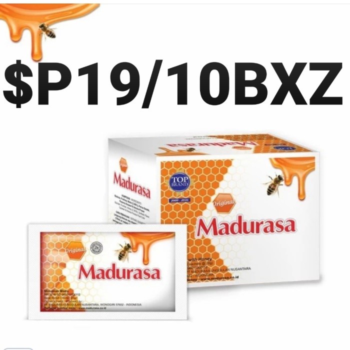 

MADU RASA MURNI ($P19) 1O BOX. KEMASAN 1BOX ISI 12 SACHET