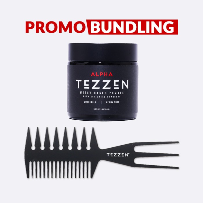 [BUNDLING] Tezzen Waterbased Pomade + Tezzen Texturizing Comb