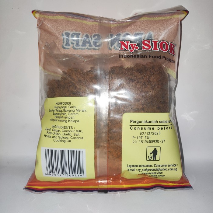 

BARANG TERLARIS Abon Sapi Manis Ny Siok 250 Gram, Abon Sapi Manis Nyonya Siok 500Gr
