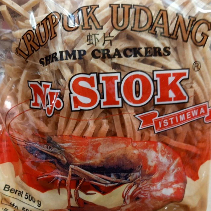 

BARANG TERLARIS Krupuk Udang Ny.SIOK Stik 500gram