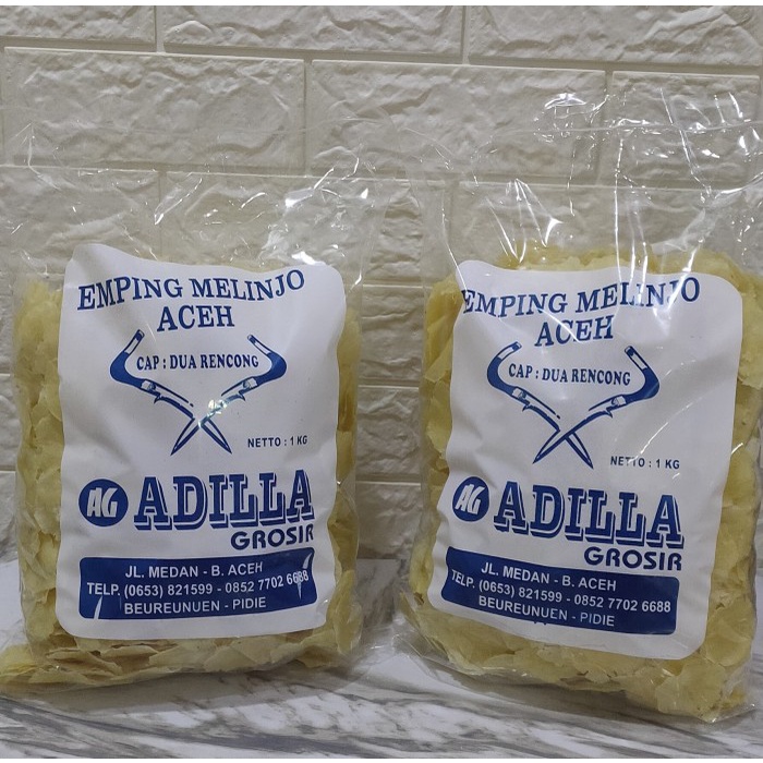 

BARANG TERLARIS Emping Melinjo Aceh Super Grade A Kemasan 1 Kg (Adilla)