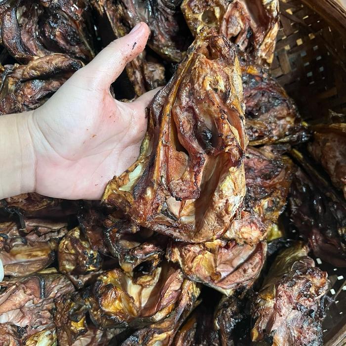 

BARANG TERLARIS ikan asap mix campur daging kepala manyung asap ikan panggang food kering