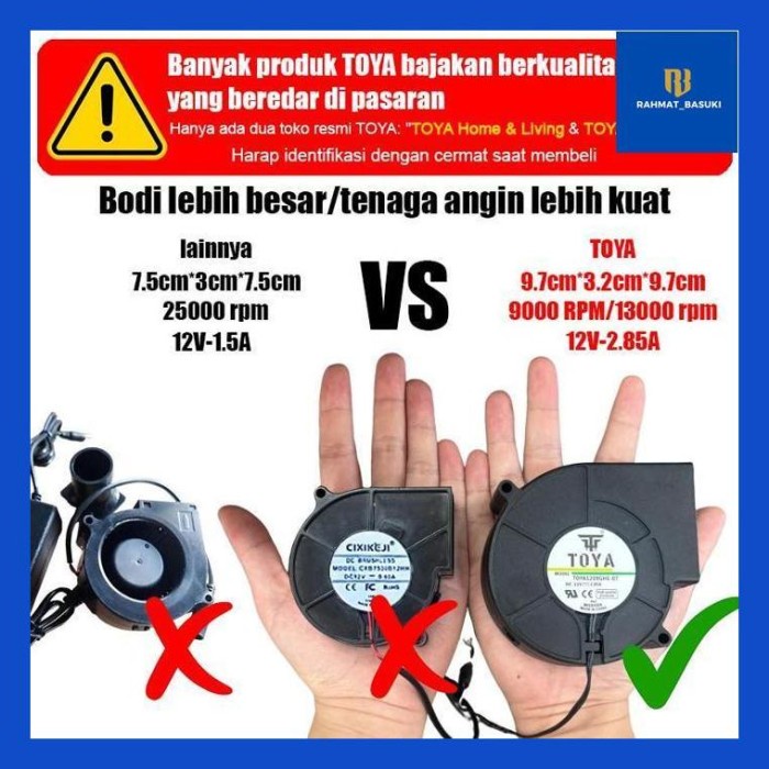 JTTOP" BASU TOYA 13000 RPM BLOWER FAN ADALAH PERANGKAT BLOWER UNTUK KOMPOR OLI BEKAS, DAPAT